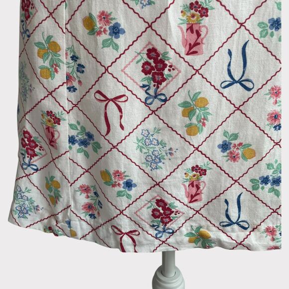 Jessica Simpson Mini Strapless Dress Floral Box Lemon Couette Size Medium - Picture 6 of 12